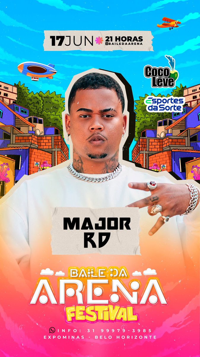 MAJOR RD é a nossa terceira atração confirmada no melhor baile da cidade ! 🔥

.

Conhecido como o rei dos palcos MAJOR RD chega pra fazer o melhor baile da cidade tremer !  🐻🎉

. 

Aguardamos todos pra mais uma noite histórica ! #OMelhorBaileDaCidade !