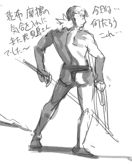 筆慣らしは反射でパッと絵を描くための練習なので「一体自分は何を描いているんだろう」と考えだしたら終わるみたいなところある 