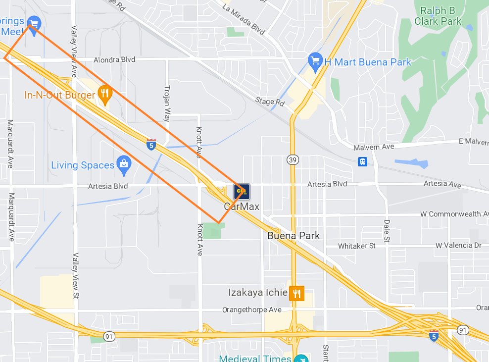 La Mirada: Overnight full freeway, lane &amp; ramp closures are scheduled for I-5 north &amp; south between Valley View Ave. &amp; Artesia Blvd. the nights of Tue. 4/18, Wed. 4/19, Thursday 4/20 &amp; Fri. 4/21. Details at tinyurl.com/2chjda3j. Closure updates at QuickMap.dot.ca.gov.