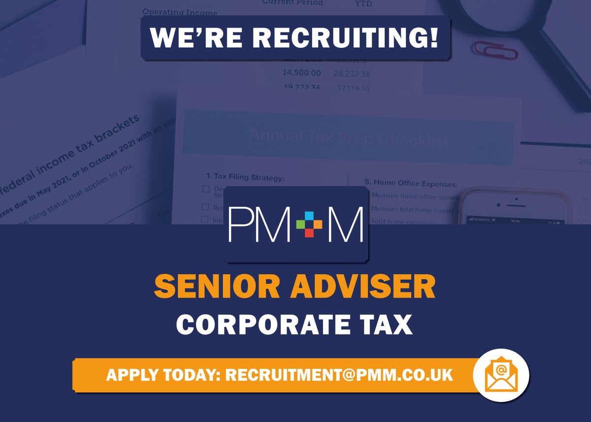 pmm_acc's tweet photo. An exciting opportunity has arisen to join our growing corporate tax team!

Are you looking to bolster your skill set as part of an excellent tax planning team? If so, this role would be perfect for you. 

Read the job spec and apply here 👉 https://t.co/OJkuDqoF5s https://t.co/CELeCFKeUy