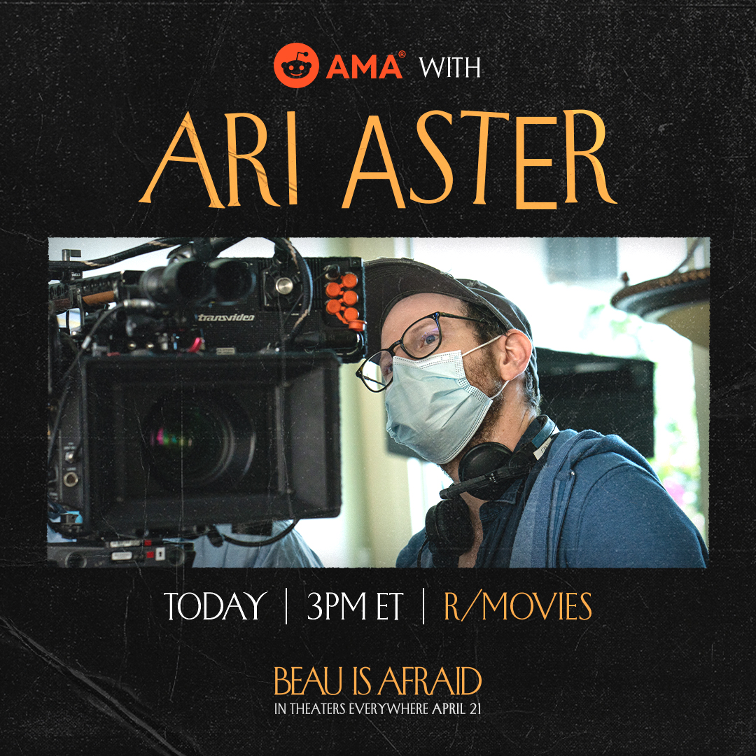 Join Ari Aster for a @Reddit AMA (R/Movie) at 3pm ET / 12pm PT today — reddit.com/r/movies/