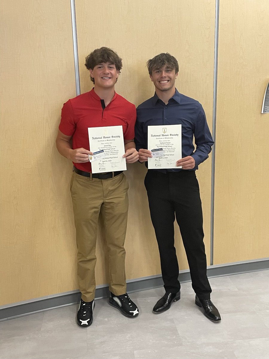 Congrats <a href="/jake_nier/">Jake Nier</a> and <a href="/snead_nate/">Nate Snead</a> on your National Honor Society recognition. Super proud of you both. Keep working hard and continue to make a difference in our Big Walnut schools and our community!  <a href="/BWEagleFB/">Big Walnut Football</a> <a href="/BWEaglesTrack/">Big Walnut Men's Track and Field</a>