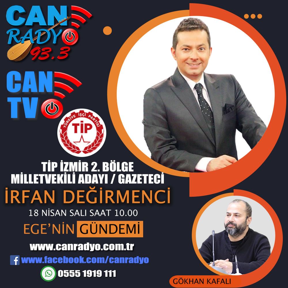 Yarın sabah canlı yayında buluşmak dileğiyle sevgili dostlar...

“Atın ölümü arpadan, 
hadi gelin arkadan, 
yarı yolda bırakan taş olsun...”

<a href="/tipgenelmerkez/">Türkiye İşçi Partisi</a> <a href="/degirmencirfan/">irfan değirmenci</a> 
#TipSeninMeclisSenin #TipSenin #tipizmir #irfandegirmenci <a href="/Gknkaff/">Gökhan Kafalı</a>