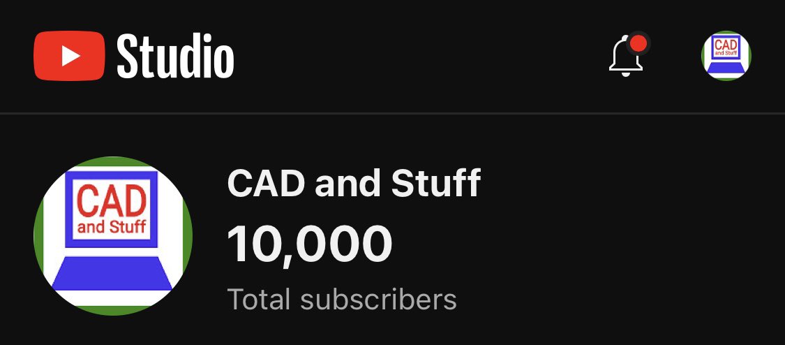 Very pleased to announce that the CAD and Stuff channel has just reached 10,000 subscribers! Thanks to everyone who has been following along, and for all the great comments over the years. youtube.com/@CADandStuff/a… <a href="/ATU_GalwayCity/">ATU Galway City</a> #CivilEngineering #videotutorial