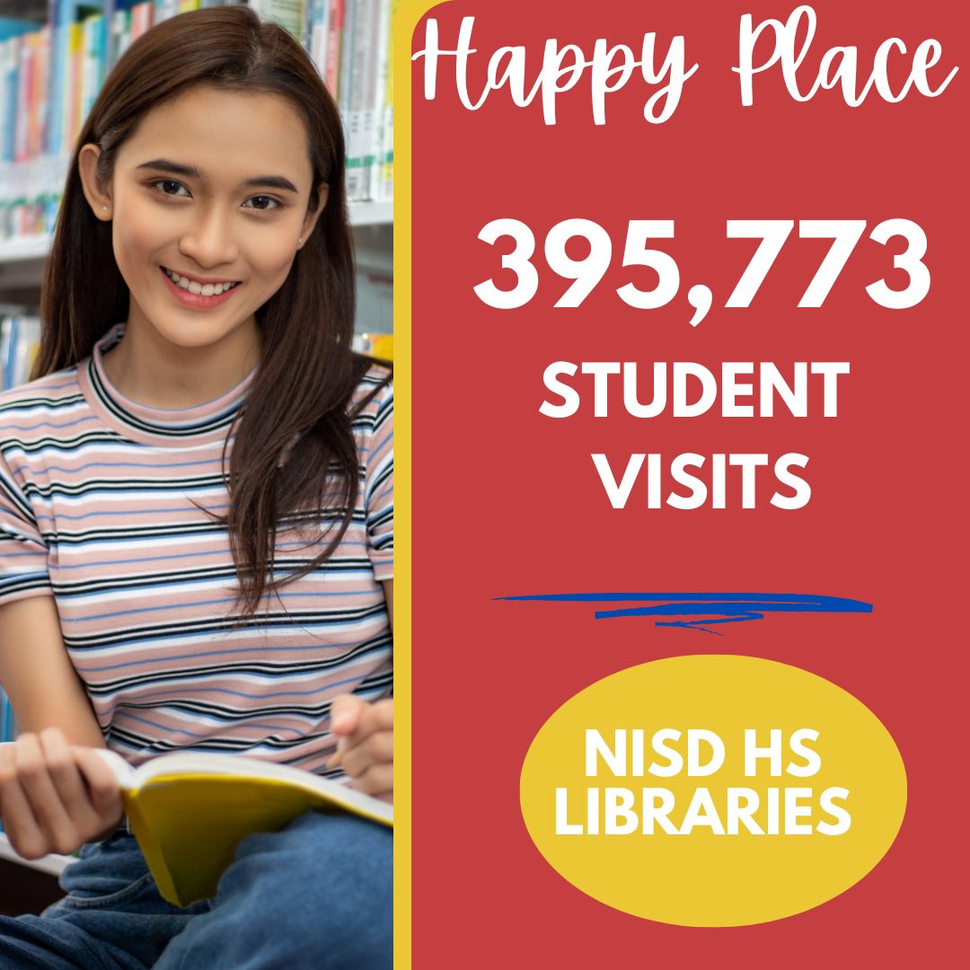 Clark HS Library (@clarktxlib) on Twitter photo Our <a href="/NISD/">Northside ISD</a> high schoolers LOVE visiting the library!! At the end of March we had almost 400,000 student visits OUTSIDE of class time!! Thankful our community supports comfy spaces for students to learn, gather and recharge during the school day. #LibrariesUnite #SchoolLibraryMonth Our <a href="/NISD/">Northside ISD</a> high schoolers LOVE visiting the library!! At the end of March we had almost 400,000 student visits OUTSIDE of class time!! Thankful our community supports comfy spaces for students to learn, gather and recharge during the school day. #LibrariesUnite #SchoolLibraryMonth