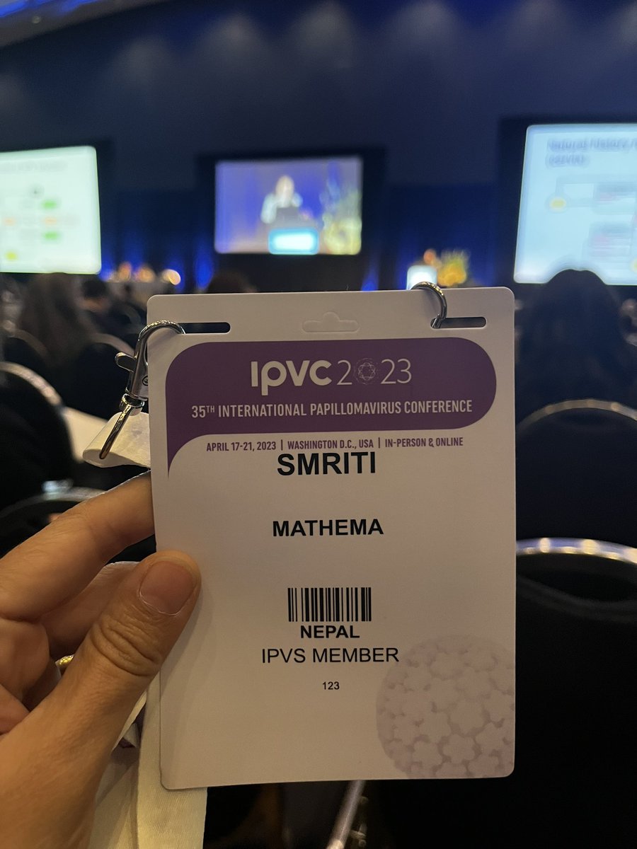 smritimathema's tweet photo. What an opportunity to receive this scholarship to be able to attend #IPVC2023 and learn how I can do my part to help prevent cervical cancer through HPV vaccination of young girls in my country #IPVC2023Reunion @IPVSociety https://t.co/VlsuiUcTJM