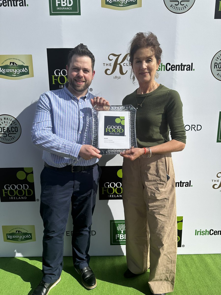 GoodFoodIreland's tweet photo. The ‘Cafe of the year’ award winner is Farmhouse Cafe &amp; Bakery in Dublin! 🏆

Well done to all the team! 

#goodfoodireland #goodfoodirelandawards #irishfoodawards #foodawards 
#irishfoodawards2023
#FarmhouseCafe

@thekclub https://t.co/KMbcjQwtlk