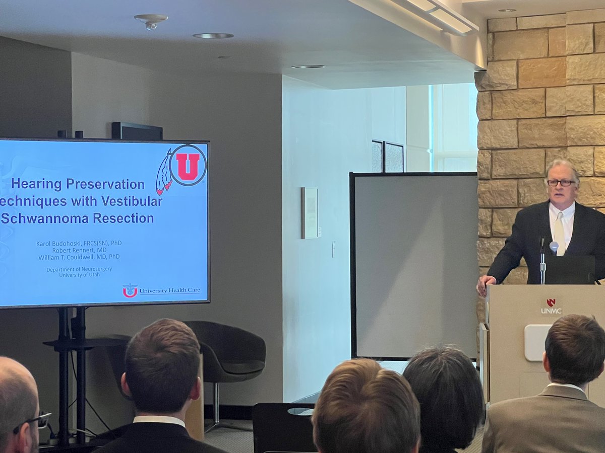 UNMC_NeuroSurg's tweet photo. Last Friday, we were privleged and honored to have Dr. William Couldwell as our 41st  Annual J. Jay Keegan Lecturer.  It was a phenomenal day for our residents and faculty &amp; we are so appreciative of Dr. Couldwell's time, knowledge &amp; expertise.  #neurosurgery @unmc @UofUNeurosurg https://t.co/BQTjBbdBjj