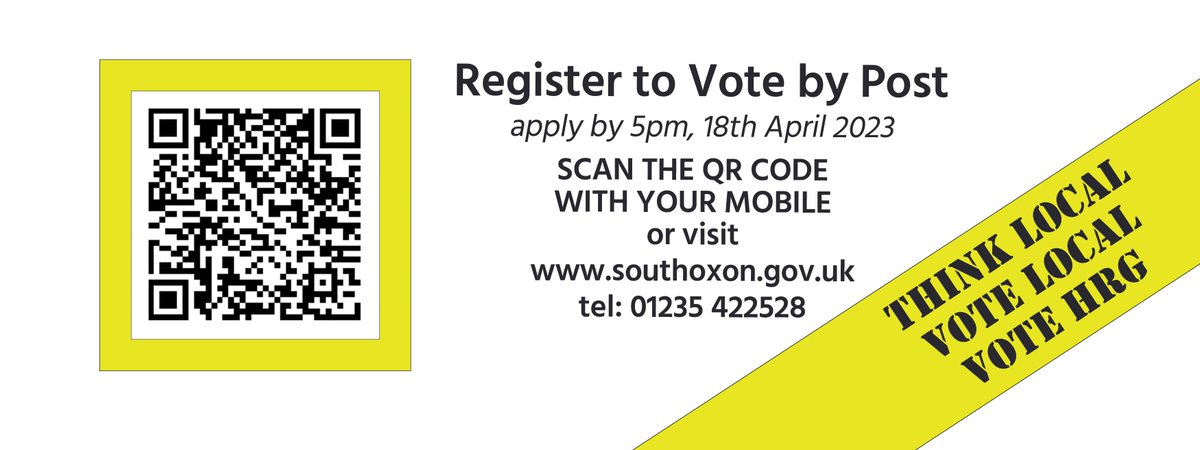 Register to vote by post!  You still have time, and there's no need to worry about voter ID if voting by post!

southoxon.gov.uk/south-oxfordsh…