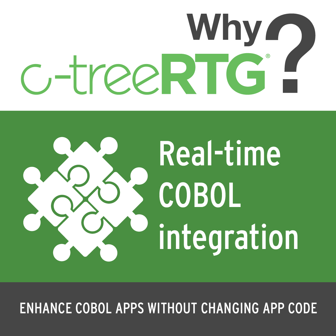 COBOLparadox's tweet photo. Unlock business intelligence and reporting with real-time integration of your COBOL data. 
FairCom's c-treeRTG enables legacy applications to integrate tools like Microsoft Power BI, Tableau, Qlik, MicroStrategy, and IBM Cognos without modifying the #COBOL https://t.co/smfEaY9Fve https://t.co/BGzPKxsSx8