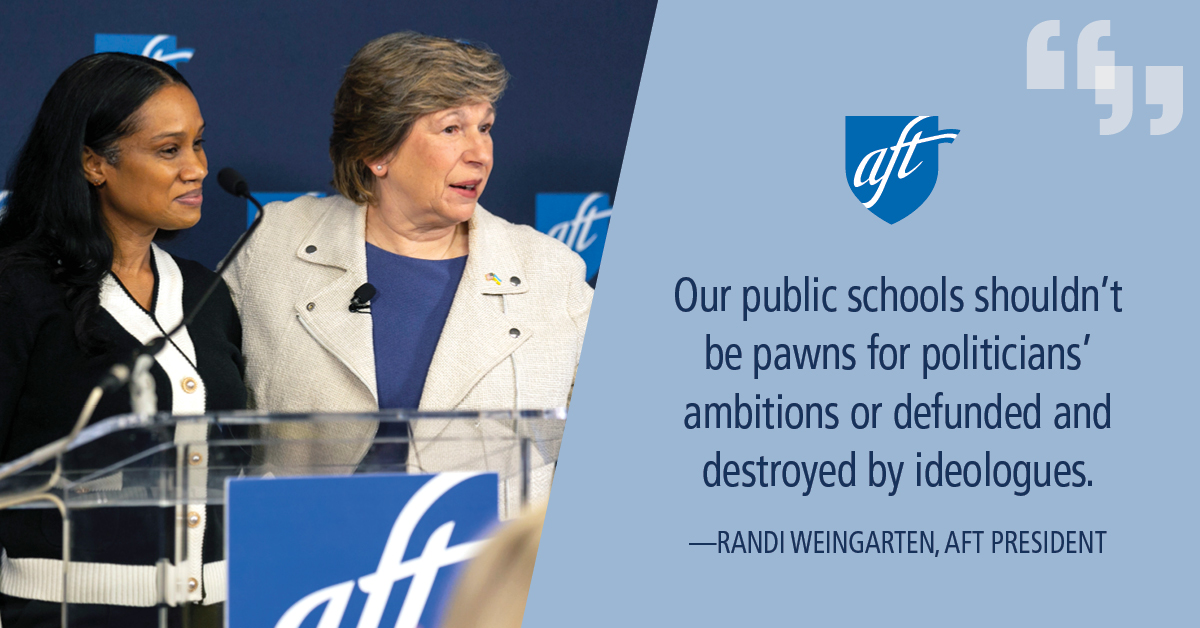 ICYMI: This weekend, @rweingarten published her monthly column in the @nytimes, 'In defense of public education.' Give it a read here: aft.org/column/defense… #WhatKidsNeed