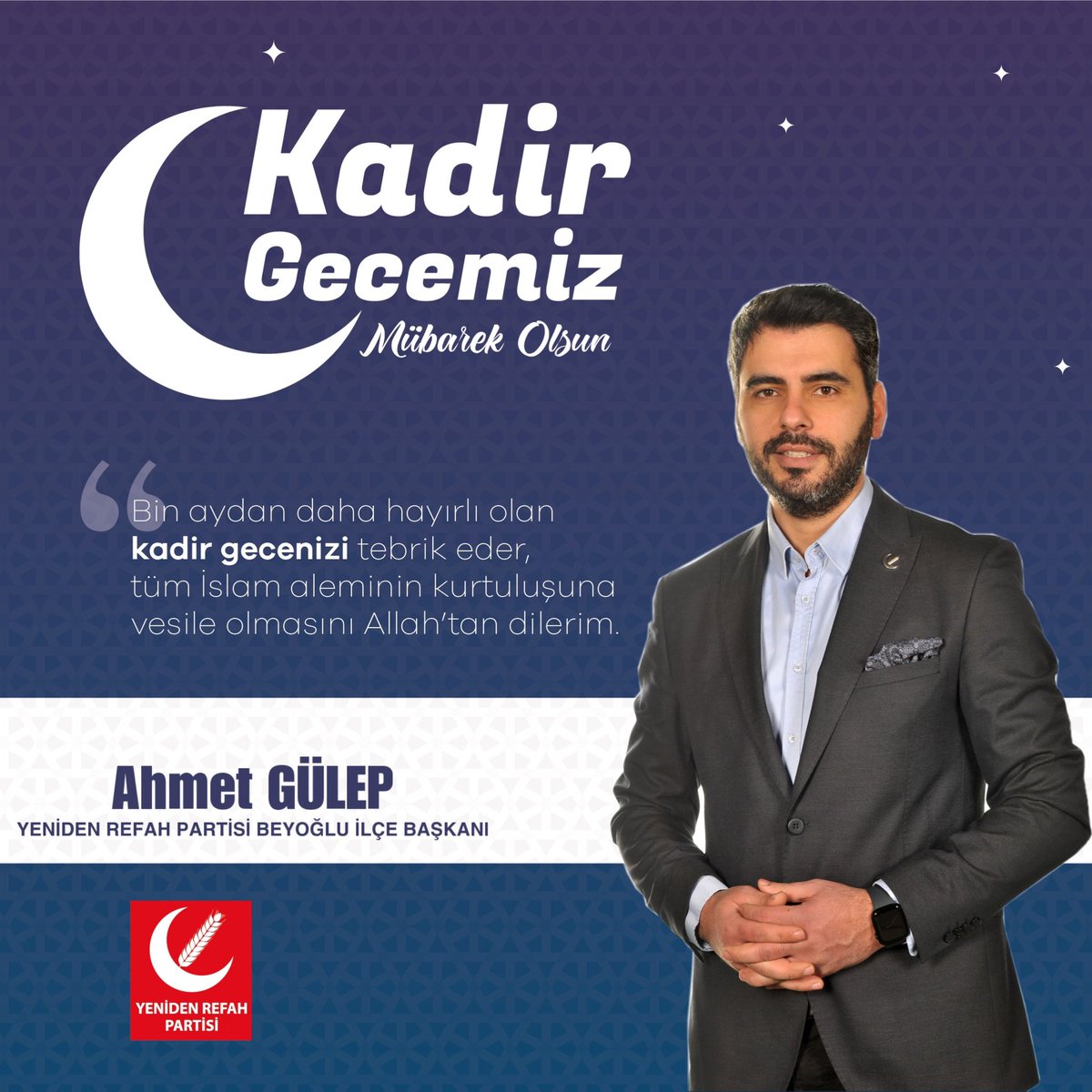 GulepAhmet's tweet photo. #KadirGecemiz mübarek olsun…

@rpbeyoglu @gencrefahboglu @refahkadinbygl https://t.co/WWu6Dq6J3E