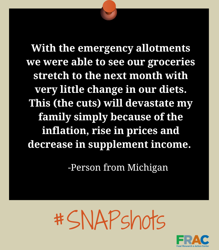fractweets's tweet photo. A hunger cliff is here. Millions of people who rely on support from SNAP have seen their benefits drop — in many cases, dramatically. Use @fractweets resources to see the impact on your state and find tools to take action today. #SNAPMatters https://t.co/stFDWDoCyr https://t.co/FQFggde3Wi