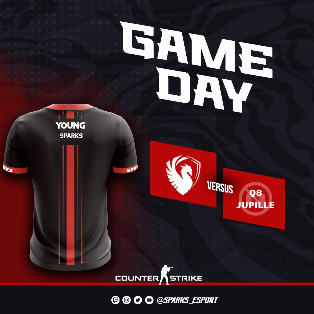 sparks_esport's tweet photo. 🔴🔴JOUR DE MATCH 🔴🔴
Pas de repos !
Nos #YOUNGSPARKS affronte l'équipe Française #Q8JUPILLE ce soir dans le 3ème match d'ESEA.
⚔️ vs
#Q8JUPILLE
🗺️ à définir...
📷 21h00
Malheureusement, pas de cast ce soir.
#GOSPARKS #CSGOFR #CSGO #ESEA #OPEN https://t.co/eEakdZKQQ7