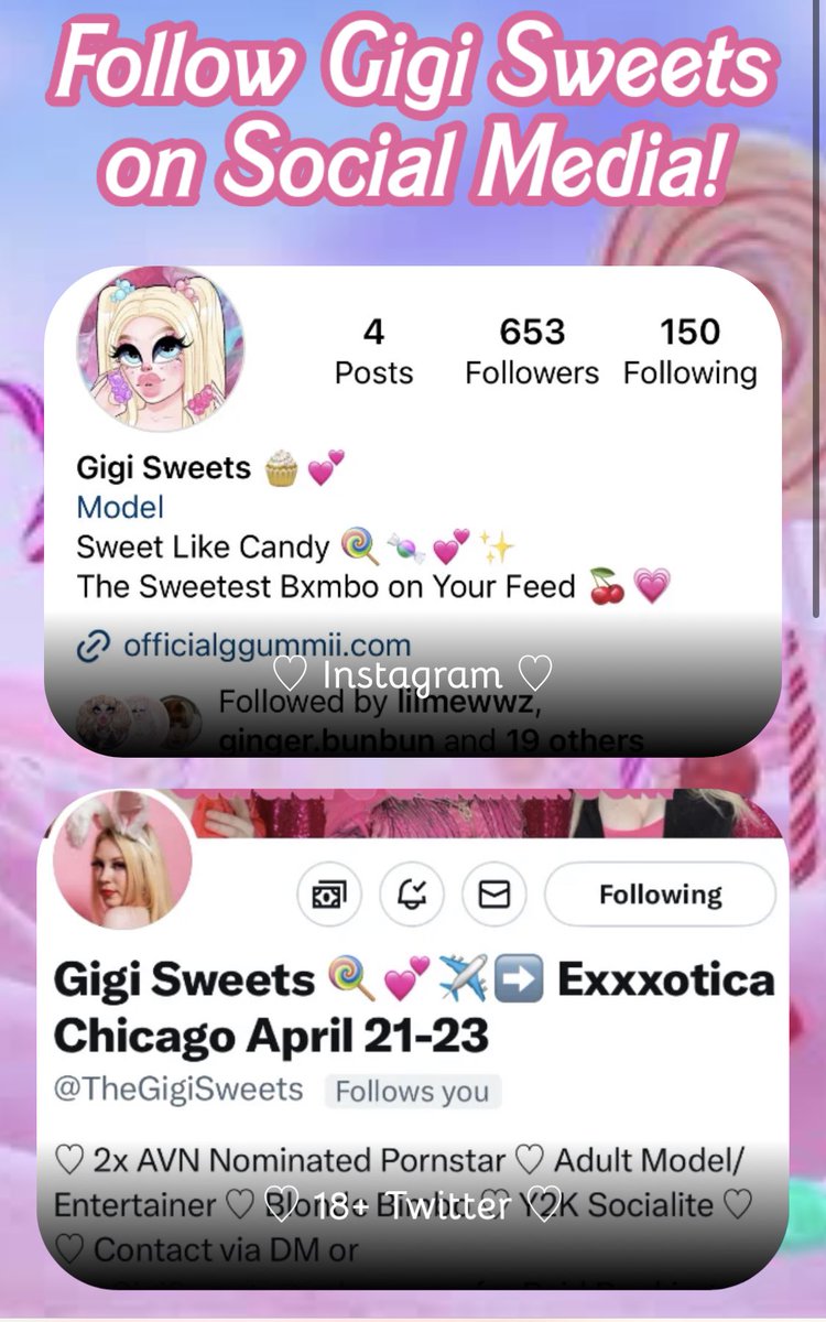 Gigi Sweets 🍭💕 ️ ️ XBIZ Miami May 15-18 on Twitter: "RT @TheGigiSweets