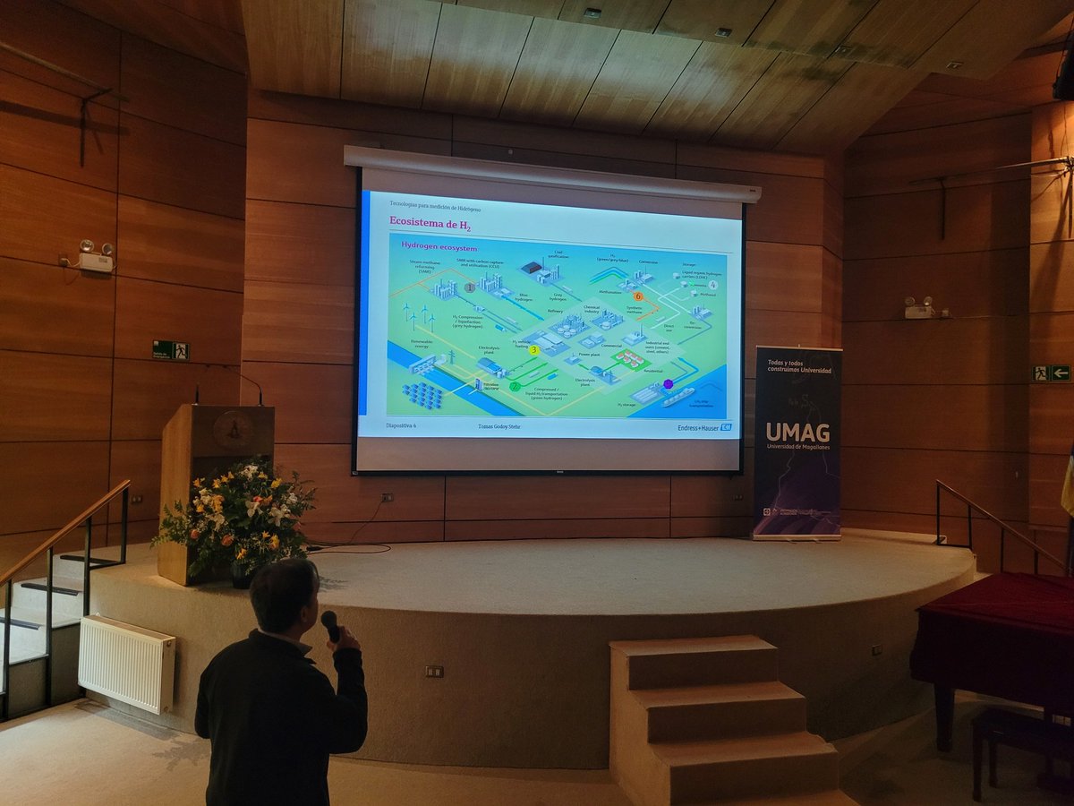 LabTeslaUmag's tweet photo. Charla en la Universidad de Magallanes, "Tecnologías para medición de Hidrógeno" presentada por Tomás Godoy, empresa Endress+Hauser. #hidrógeno #puq #PuntaArenas #Magallanes #Ingeniería #Eléctrica https://t.co/tC9s4sjEW5