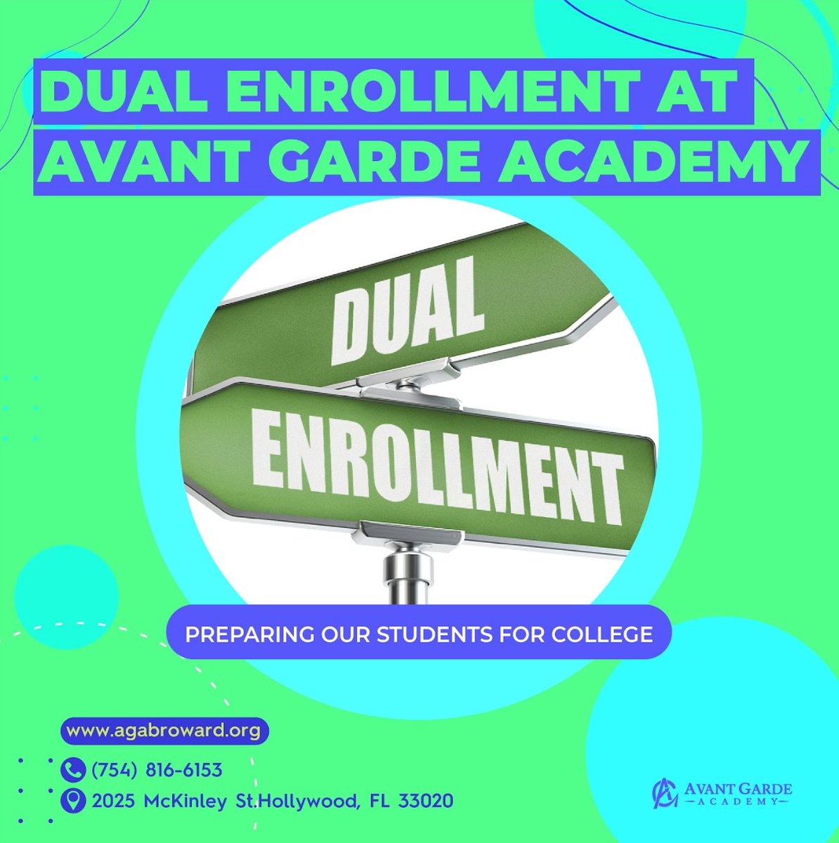 AGABrowardFL's tweet photo. Students who wish to acquire college credits, Avant Garde Academy's Dual Enrollment Program is here to give them every opportunity to make that happen.

Start thinking about your academic path and see if you are eligible for our Dual Enrollment Program at https://t.co/p3C86SZeo4 https://t.co/3Z8t8nbLx6