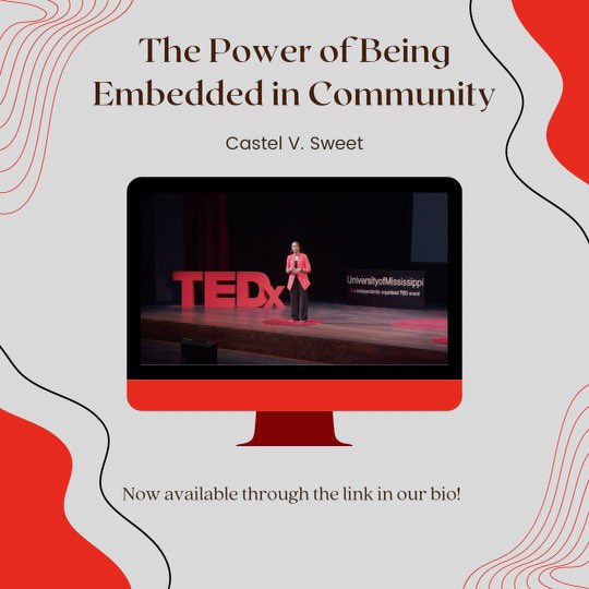 TEDxUnivMS's tweet photo. Check out our amazing speaker’s talks from this year’s TEDx University of Mississippi Event! Link in Bio!! #tedxuniversityofms https://t.co/jfFYmlmqix