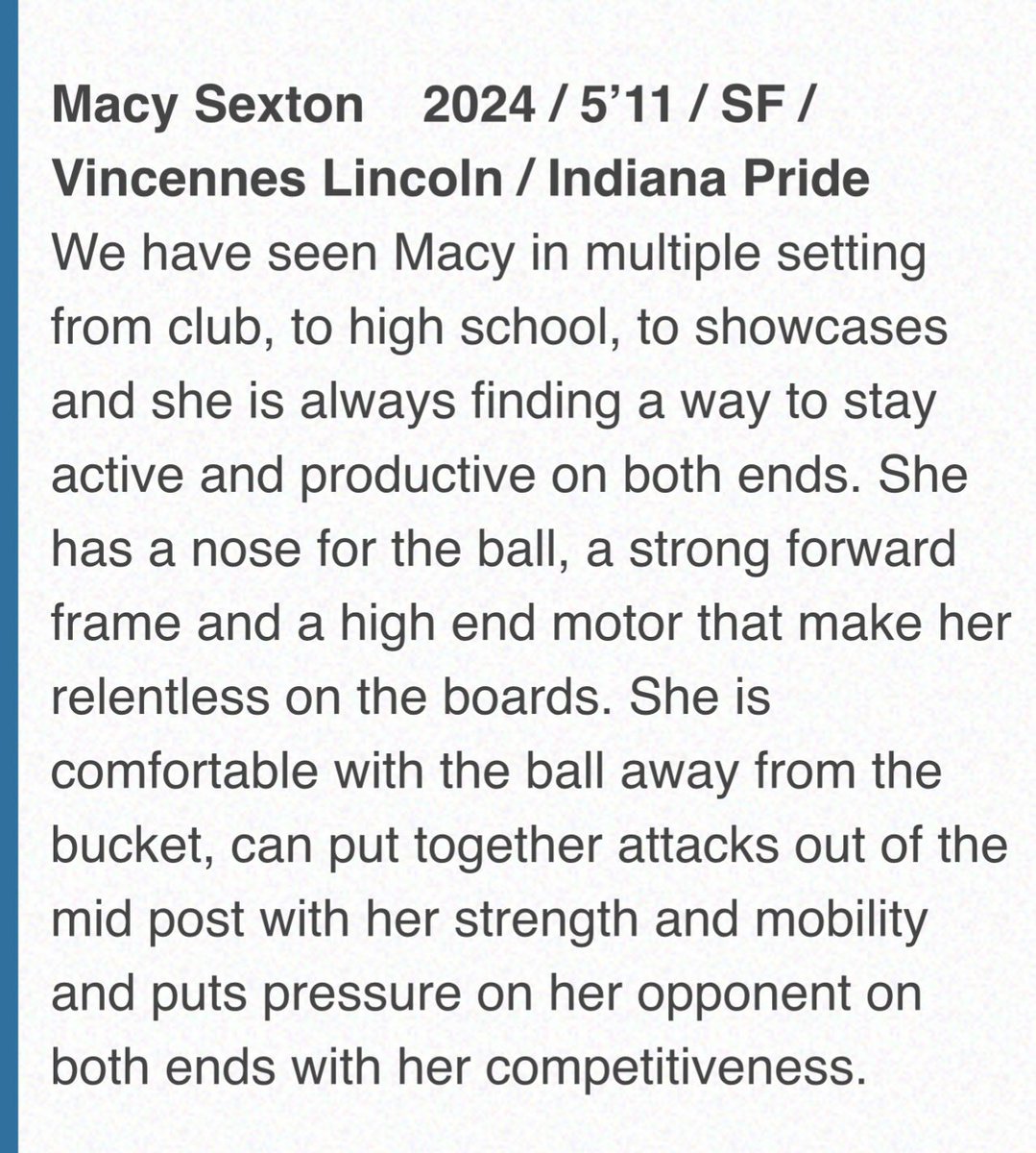 Michell26035372's tweet photo. Keep working hard Macy!! 
@MacySexton1  @PGHIndiana @CoachMikeDuke @AlicesAthletics https://t.co/OziYDcxc76