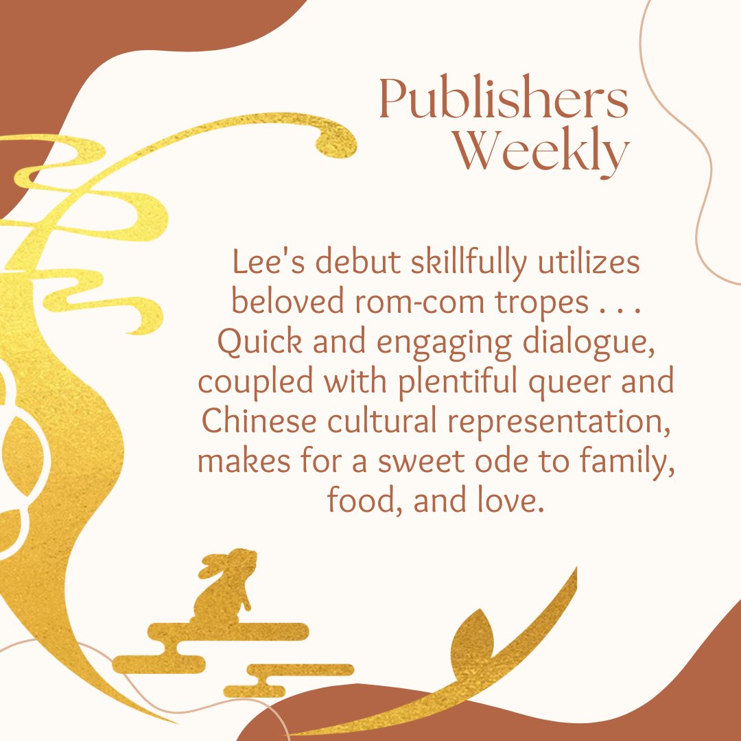 SherLeeAuthor's tweet photo. A great review of FAKE DATES AND MOONCAKES from @PublishersWkly! 

🥮 “Lee’s debut skillfully utilizes beloved rom-com tropes . . . Quick and engaging dialogue, coupled with plentiful queer and Chinese cultural representation, makes for a sweet ode to family, food, and love.” https://t.co/T3D2NIN2xF