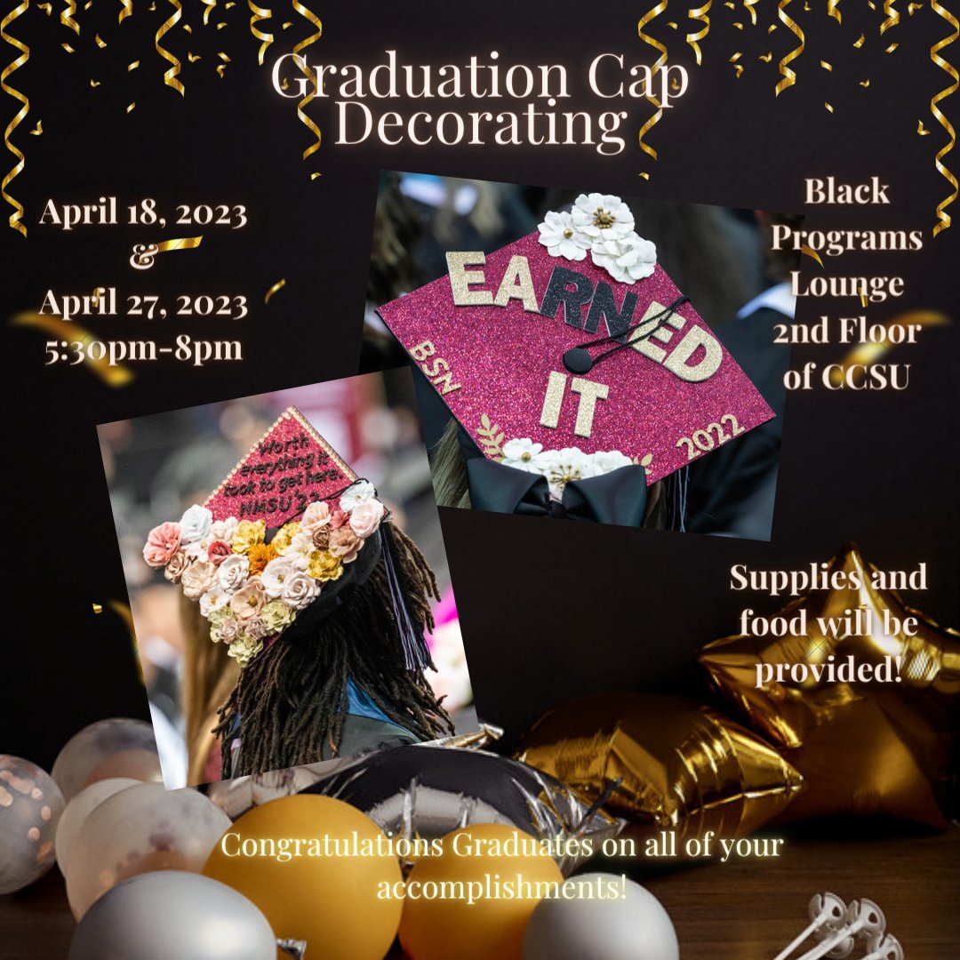 Join us tomorrow for Cap Decorating! Black Programs Lounge <a href="/6pm/">Follow us @Shop6pm!</a>!!