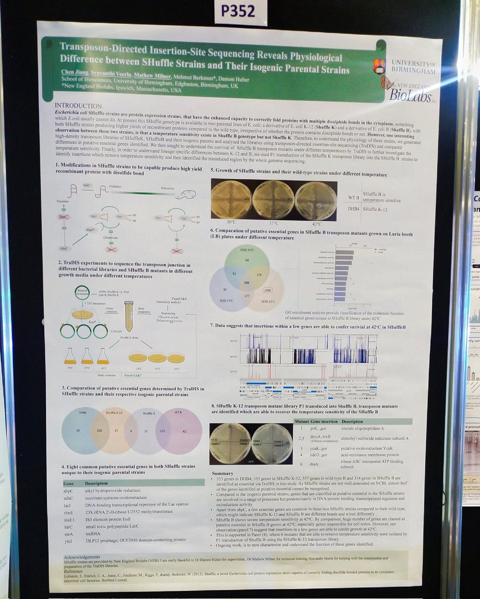 VeerlaSravanthi's tweet photo. Come and visit P352 at #Microbio23 to know more about TraDIS !!!
@DamonH14 @MatMilner #chenjiang https://t.co/Y2PWDBWPRE