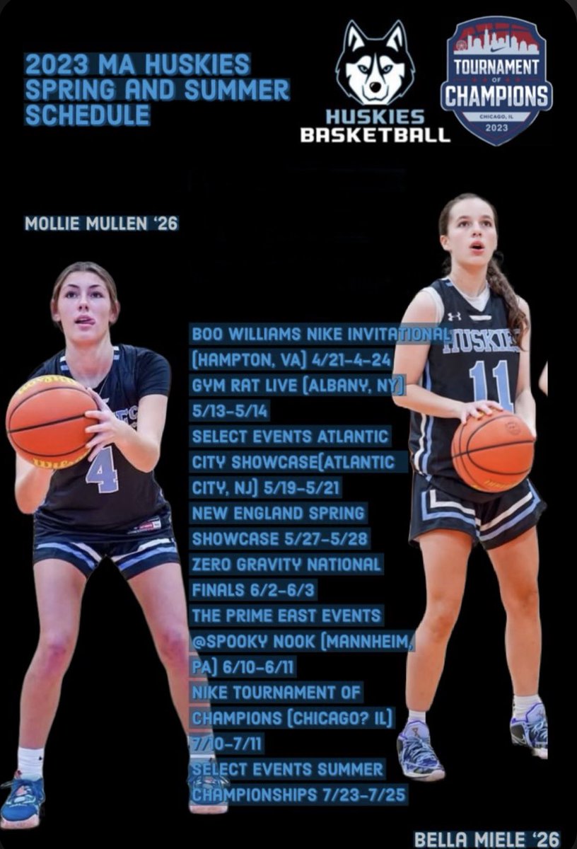 molliemull4's tweet photo. Spring schedule‼️‼️‼️@MAHuskies #springaau https://t.co/kTGX2R0zUM