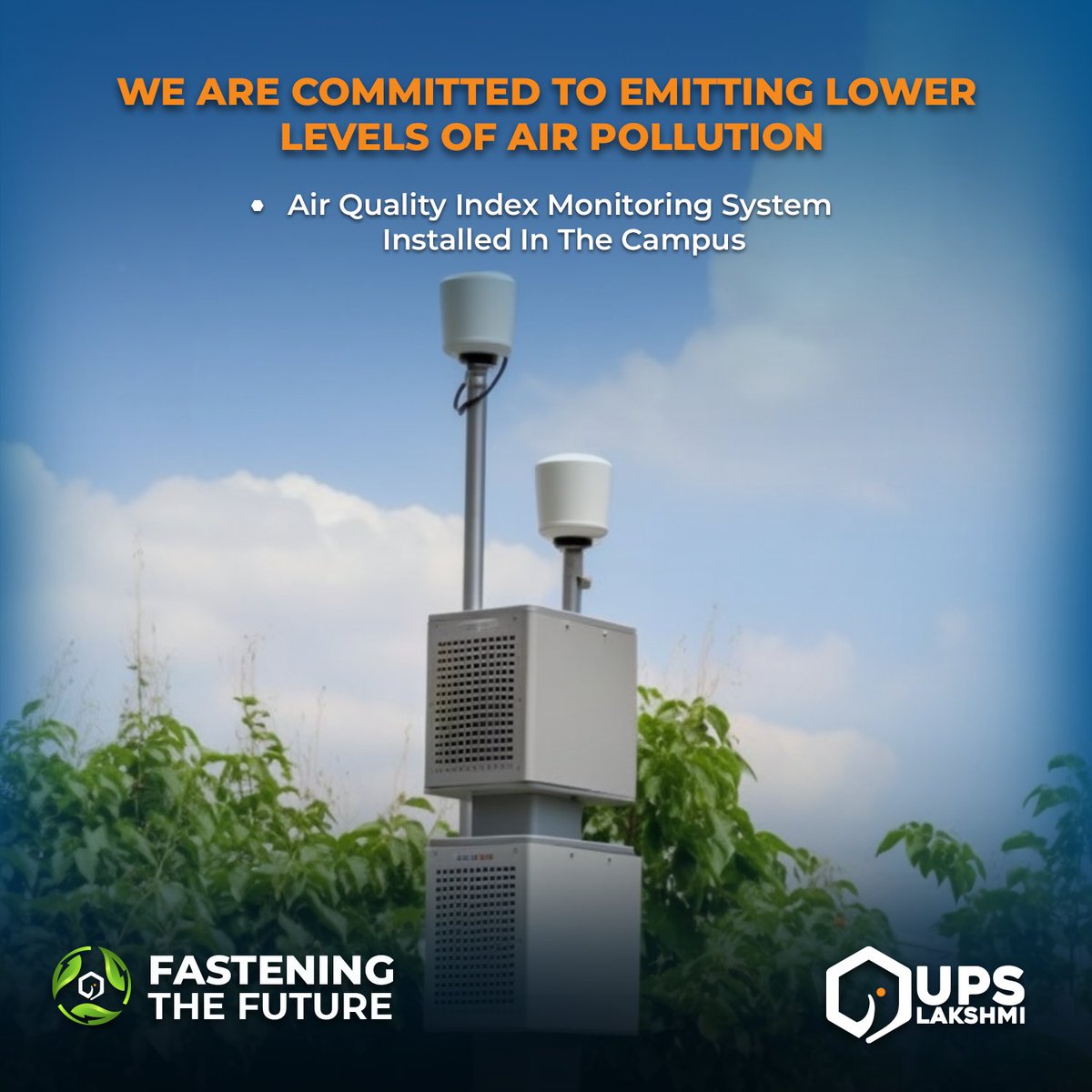 FASTENING THE FUTURE

We Are Committed to Emitting Lower
Levels of Air Pollution

Visit Us @ upsind.com
.
.
#UPSLakshmi #FasteningTheFuture #UniversalPrecisionScrews #QualityFasteners #LowAirPollution #AirQuality #Fasteners #FastenersManufacturers #UPSIndia