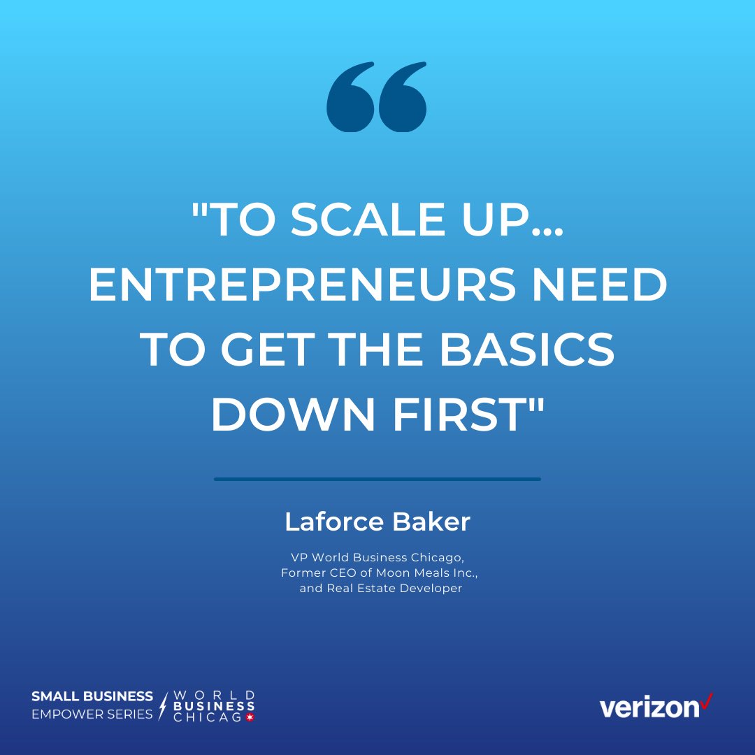 LaForceBaker's tweet photo. If you own a #smallbusiness &amp; want to #grow, register while spots last at @WorldBizChicago ‘s #HowToScale event next Thursday from 4-7pm 

Tix here: https://t.co/IUKE8gUu4r

#EmpowerChi https://t.co/7IlqbFzMmj