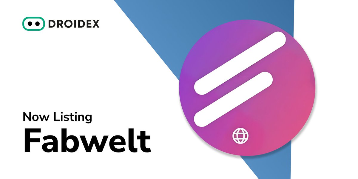 famoussaidwhat's tweet photo. 🔃 @FabweltToken $WELT listed on @Droidex_io
🔃 User can now swap any coin to $WELT at #Droidex.
🔃 #Droidex aggregates decentralized exchanges and DeFi services in one smart interface to streamline user swaps with decentralized finance
🔽INFO
https://t.co/wivDKMV8xR, https://t.co/NRIQH2mdqR