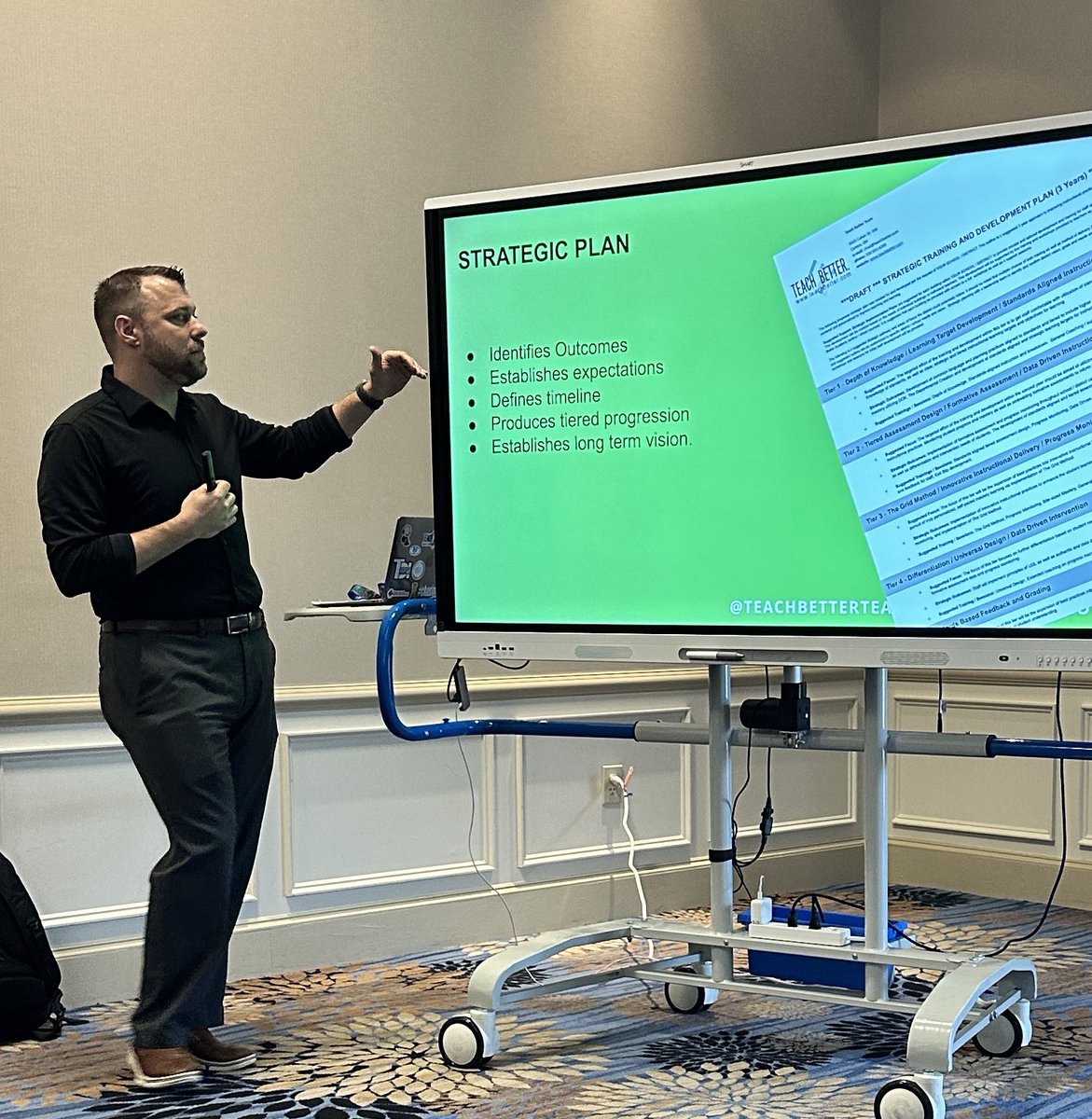 8 years of building this thing together and I still forget how brilliant @chadostrowski is. #TechRoadShow2023 @TeqProducts @teachbetterteam #TeachBetter