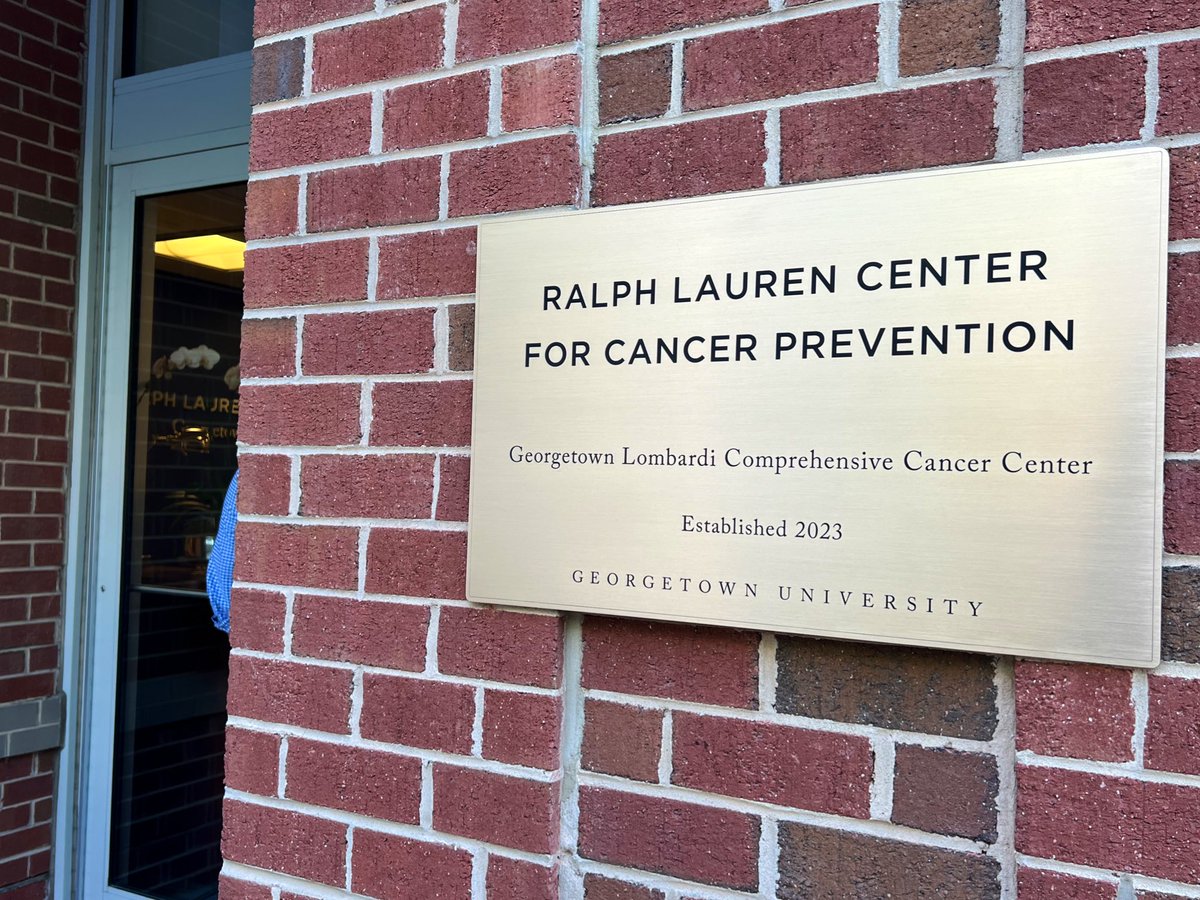 Georgetown University and the Ralph Lauren Corporate Foundation unveil new Center for Cancer Prevention in the Navy Yard neighborhood of DC. @7NewsDC