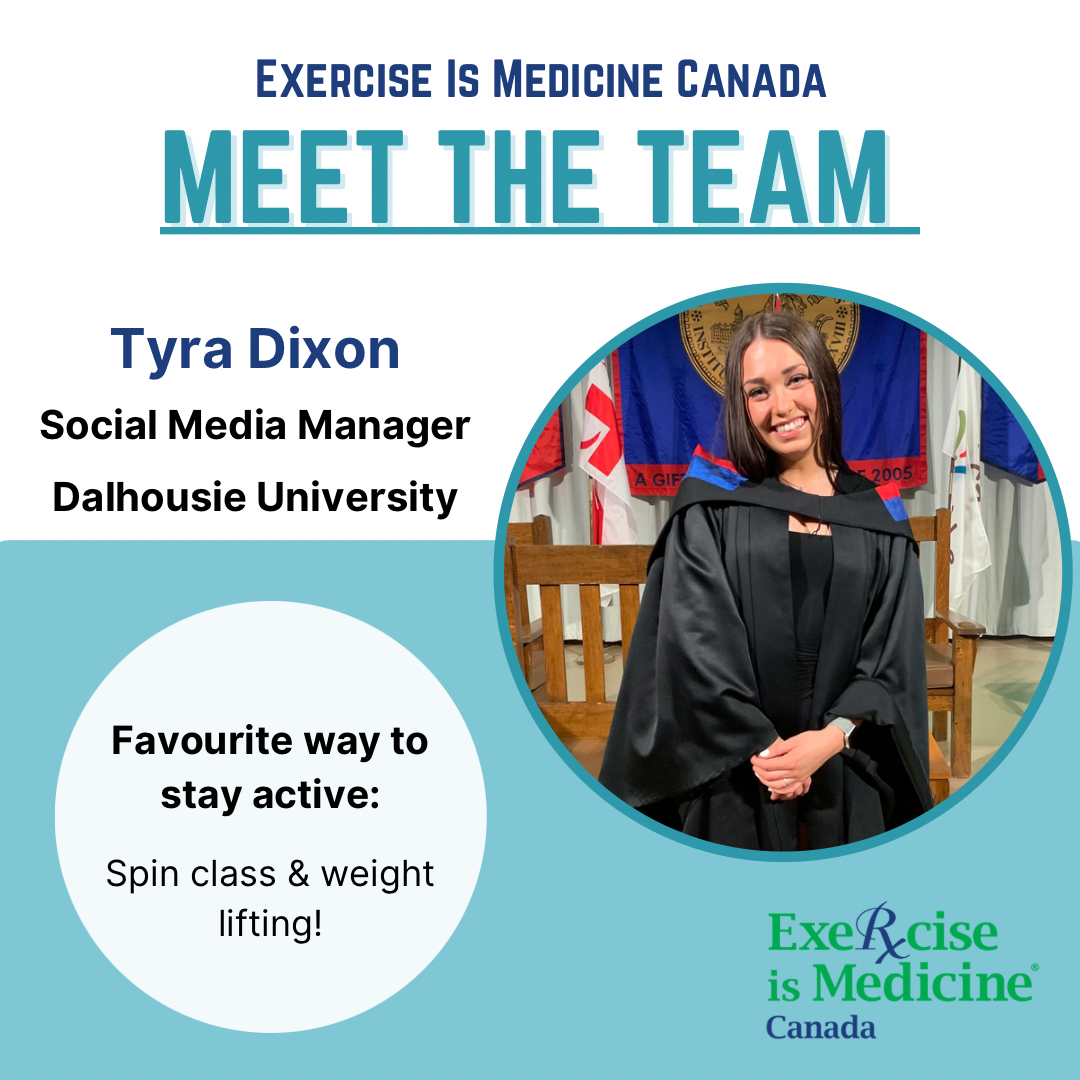 Meet our team! Last but certainly not least, Tyra Dixon! Happy Monday, everyone 🚴‍♀️🏋️‍♀️ #exerciseismedicine #eimc