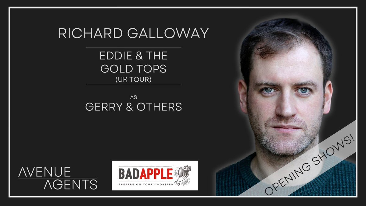 Avenue_Agents's tweet photo. Our brilliant @zachatkinson_ &amp; @rgalloway86 are now touring the wonderful ‘Eddie &amp; The Gold Tops’ (with the equally wonderful BadApple Theatre Company)

Richard plays the role of Gerry, whilst Zach takes on the titular role of Eddie.

#ZachAtkinson #RichardGalloway https://t.co/944V2QsAWy