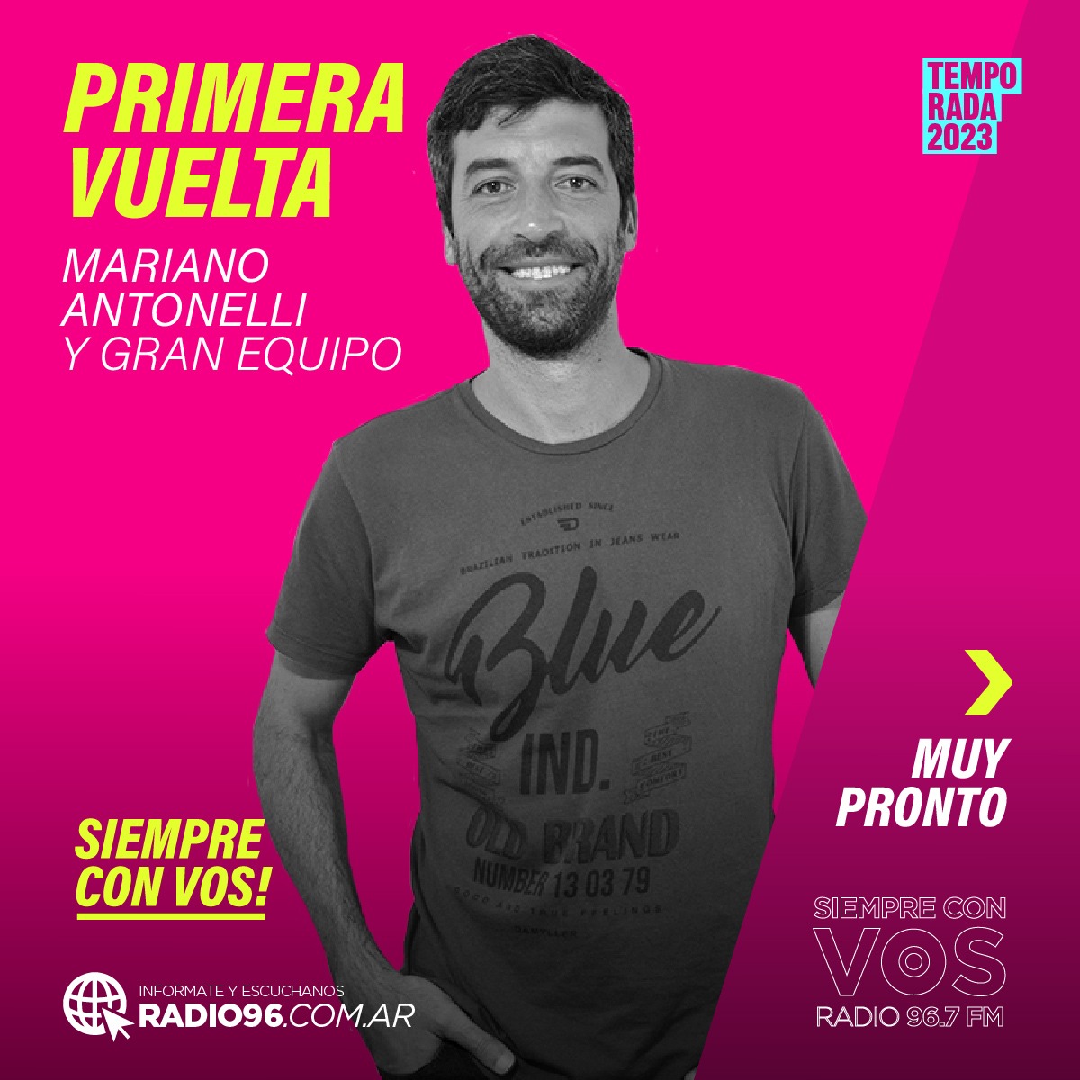 La96LP's tweet image. Muy pronto te vas a informar en la primera vuelta a casa con @marantonelliok  y un gran equipo. 
Espectáculos, deportes, política, series y más !

A estar atentos!!! 
Se viene... "Primera Vuelta" por LA96 #SiempreConVos