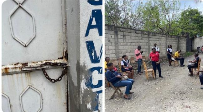 BonjourInfoHT's tweet photo. Daprè sa medya an liy @JacmelThe poste sou kont tweeter li. biwo @OAVCT_Haiti pa fonksyone lendi 17 avril 2023 a ki se dezyem semèn grèv yo pou reklame pi bon kondisyon travay . https://t.co/WGvB5laBsa
