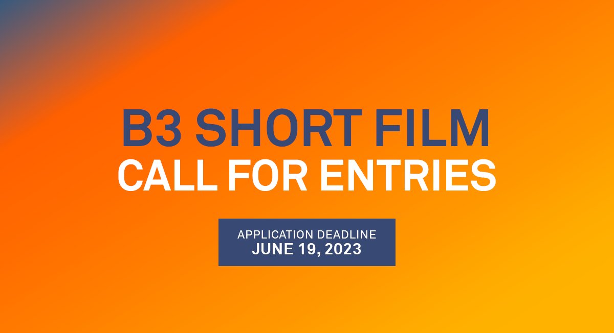 Film London (@film_london) on Twitter photo 🎥<a href="/B3_Biennale/">B3 Biennale</a> is calling for submissions in this year's short film competition.
The winner will be awarded with a B3 BEN award & all participants who are accepted into the competition will also receive accreditation for the 2023 Biennale.
b3biennale.de/en/shortfilmca… 🎥<a href="/B3_Biennale/">B3 Biennale</a> is calling for submissions in this year's short film competition.
The winner will be awarded with a B3 BEN award & all participants who are accepted into the competition will also receive accreditation for the 2023 Biennale.
b3biennale.de/en/shortfilmca…