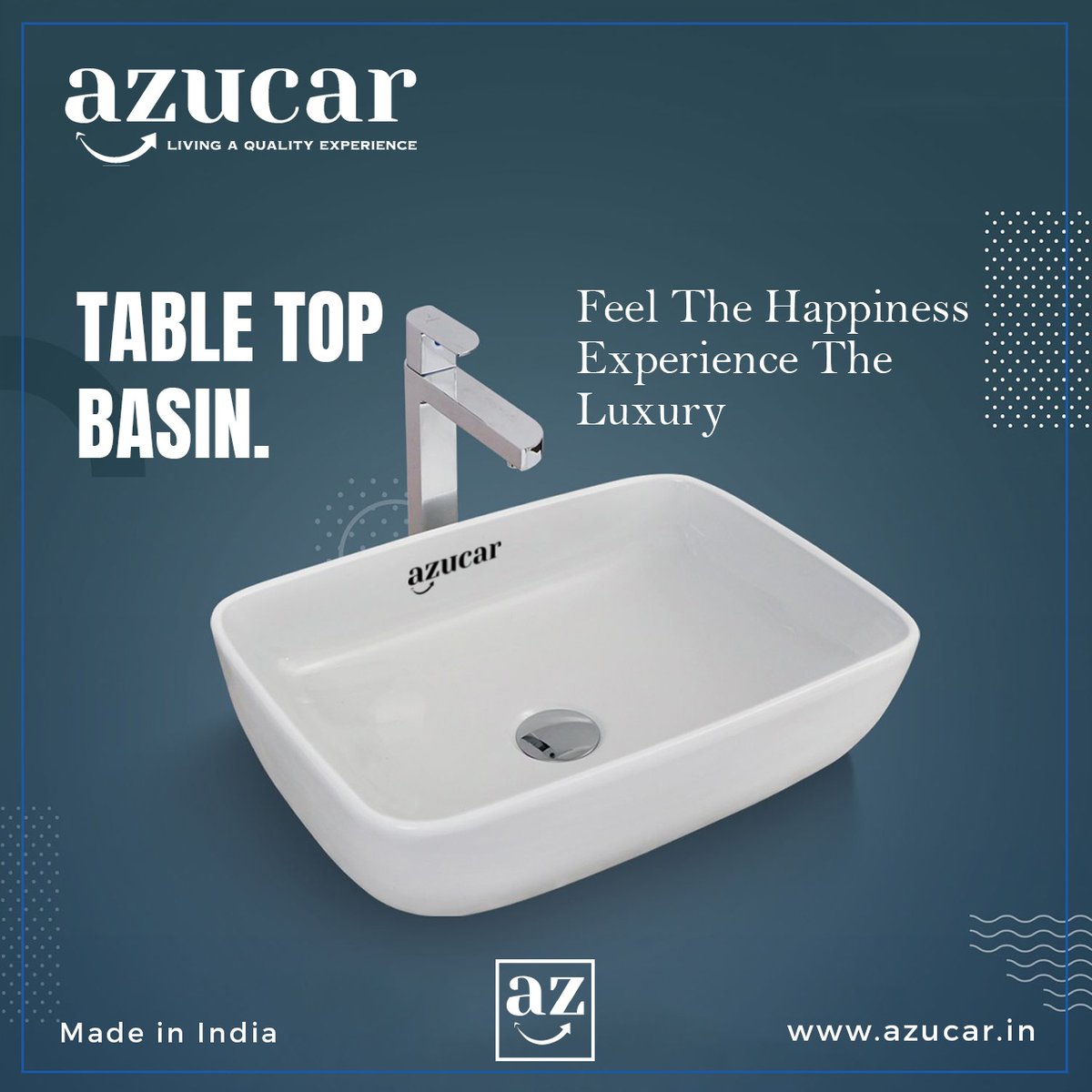 Give a new touch to your bath space with Azucar Table Top Wash Basin & experience luxury from a new angle.

#tabletopwashbasin #washbasin #SanitaryWares #Manufacturer #Supplier #LuxurySanitaryWares #Basin #washbasindesign #washbasindecor #azucarsanitaryware #azucar #azucarindia