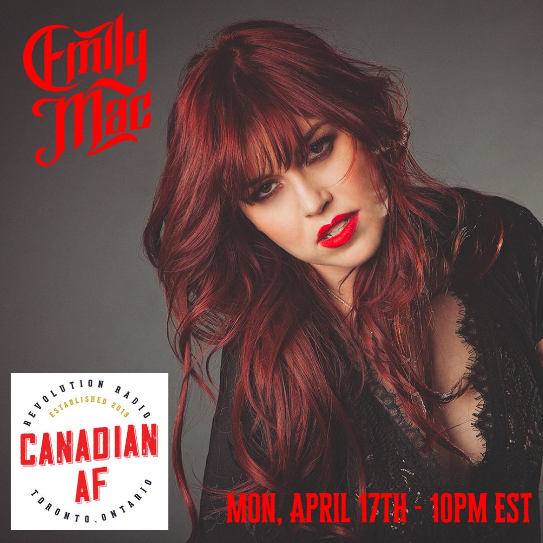 emilymacmusic's tweet photo. Excited to be on @revolutionrad19 Canadian AF show tonight at 10 pm EST! 🤘🇨🇦 https://t.co/iaNx8wGoC1 #canadianaf #womenwhorock #podcast #newrockmusic https://t.co/HQQTj6xQiO