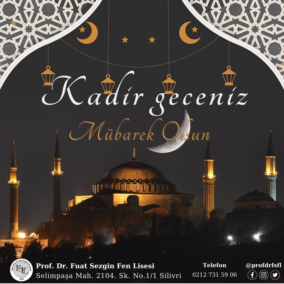 Tüm İslam aleminin Kadir Gecesi mübarek olsun.

Bin aydan daha hayırlı olduğu müjdelenen bu gecenin tüm öğrencilerimize ve velilerimize sağlık, mutluluk ve huzur getirmesini diliyoruz.