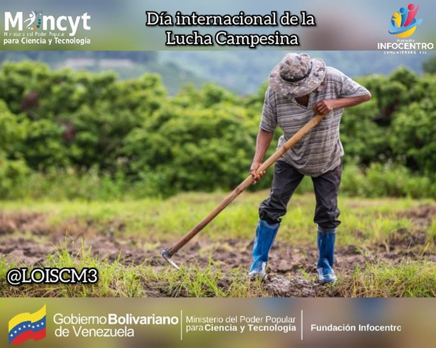 17 de abril Día Internacional de la Lucha Campesina, para recordar a los 19 campesinos asesinados en 1996 del Movimiento de los Trabajadores Rurales Sin Tierra de Brasil, lucha que libraban en defensa por la tierra
#ConMaduroMásRevolución
#EFEMERIDE 
<a href="/LaRosaInfoVE/">LaRosaInfoVE</a> 
<a href="/InfocentroBar/">@InfocentroBAR</a>