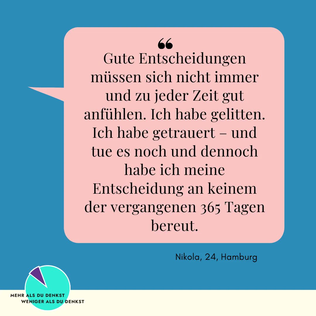 "Trauer und Schmerz können zu einer #Abtreibung gehören und das ist vollkommen menschlich.", Erfahrungsbericht von Nicola aus #Hamburg veröffentlichen:
wegmit218.de/nicola/
Dieser Erfahrungsbericht ist Teil der "Weg mit 218" Kampagne vom Bündnis für sexuelle Selbstbestimmung.