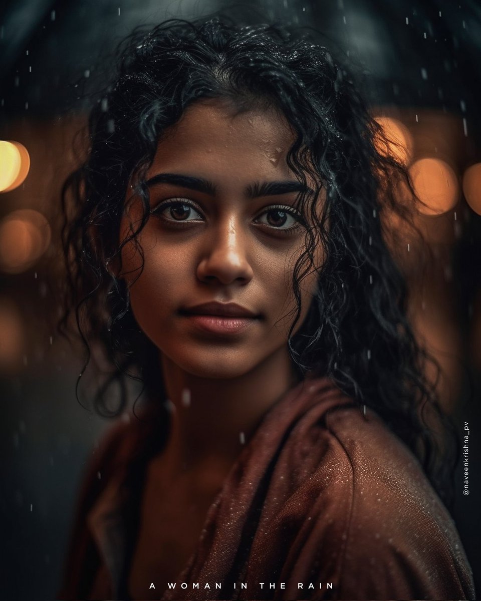 NaveenKrishnaPV's tweet photo. A Woman in the rain
#AIart #ArtificialIntelligence #AIArtwork #midjourney #midjourneyv5 #midjourneyartwork #model #Prompts https://t.co/bcWb2zjVgP