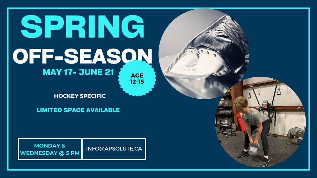 Join the APS "Hockey Off-Season Program"! This is the best time for players to increase strength, power, speed and conditioning levels.
 
We believe in quality over quantity &amp; have limited space in this program. 

Fill out the form or contact us today: forms.gle/LpJFzNizRCJApw…