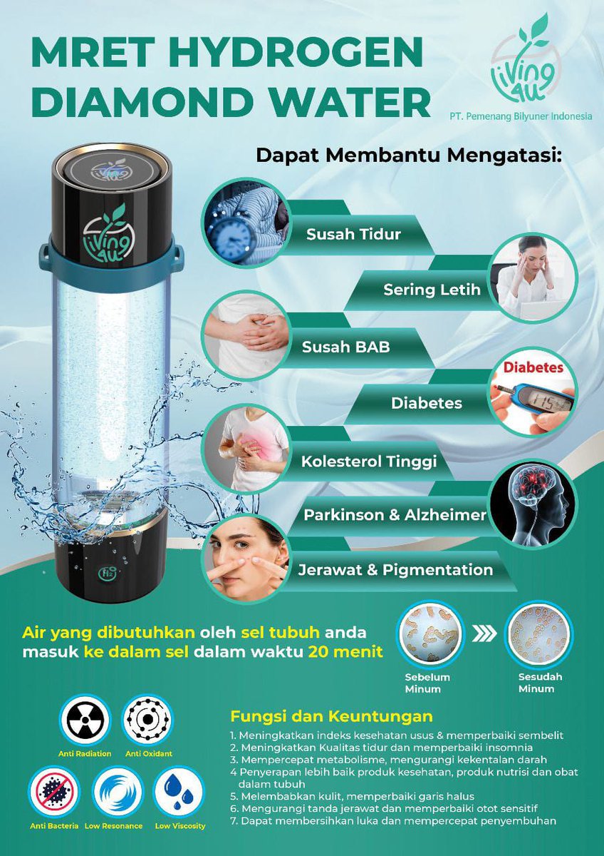 sideincome2023's tweet image. Untuk Air Sehat setiap hari gunakan ini: