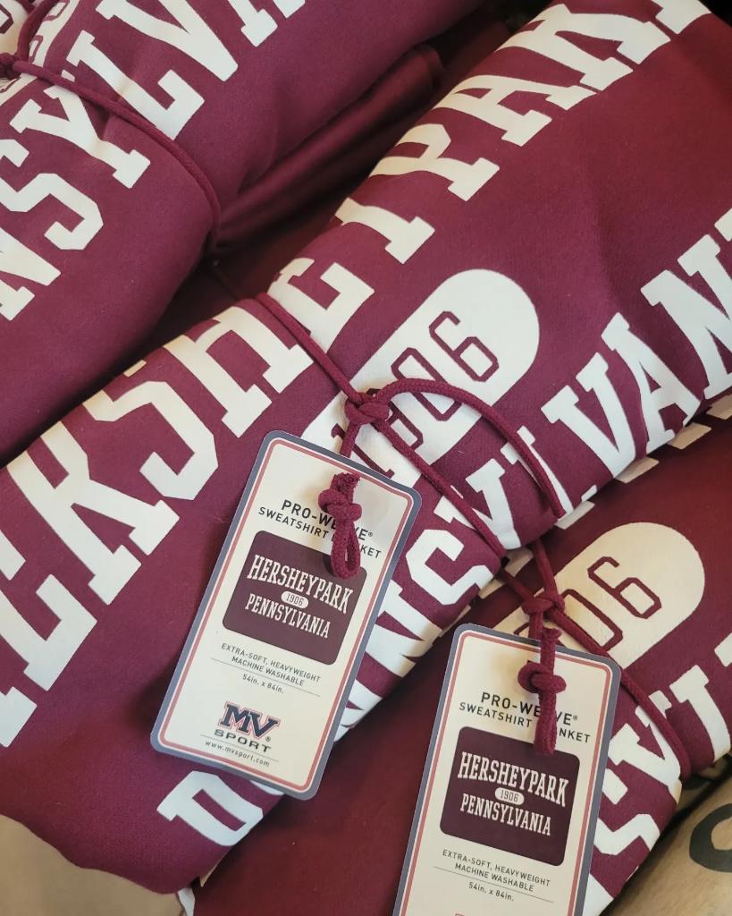 HPassholders's tweet photo. NEW Sweatshirt Blankets available inside Hersheypark Supply Co.
Retail: $49.99 but don't forget to use your season pass discount! https://t.co/kHgx0G0fki
