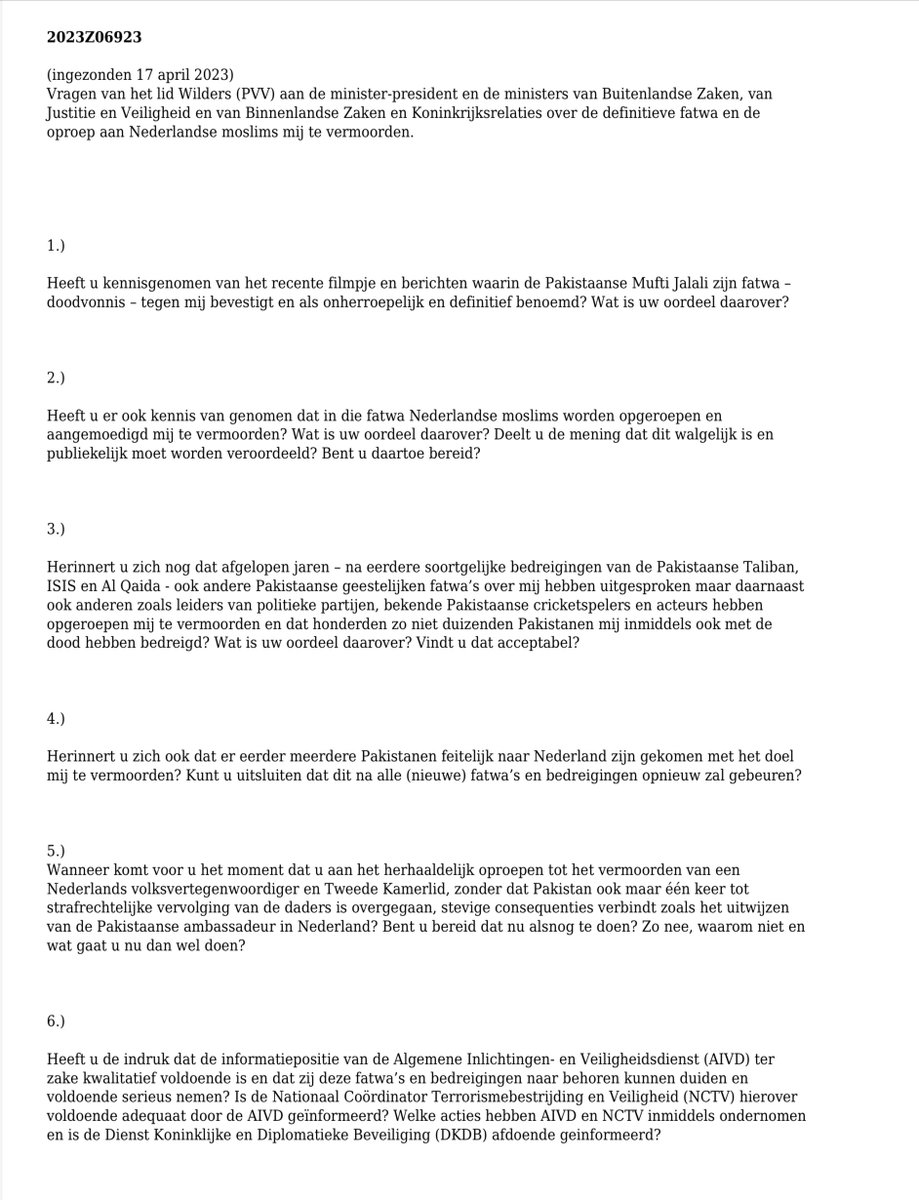 Geert Wilders tweet media