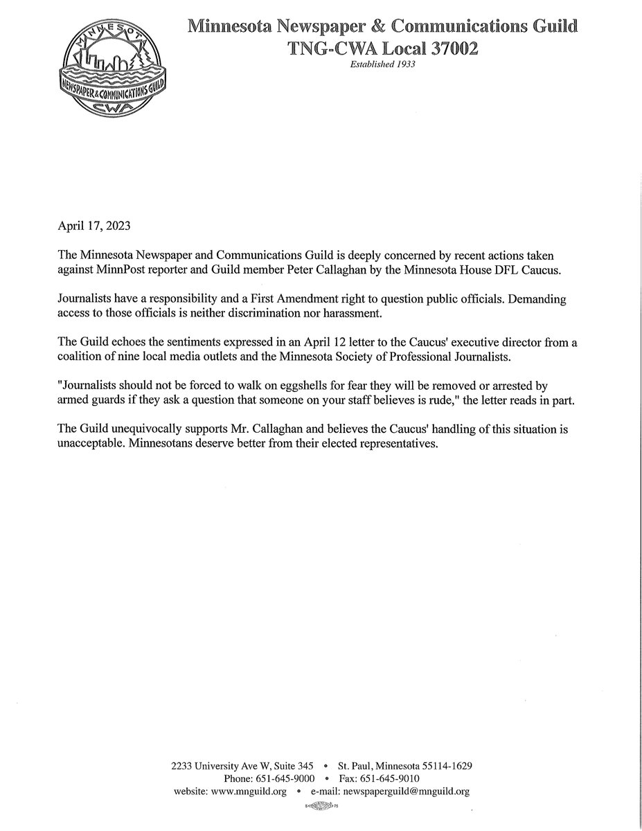 MN NewsGuild tweet media