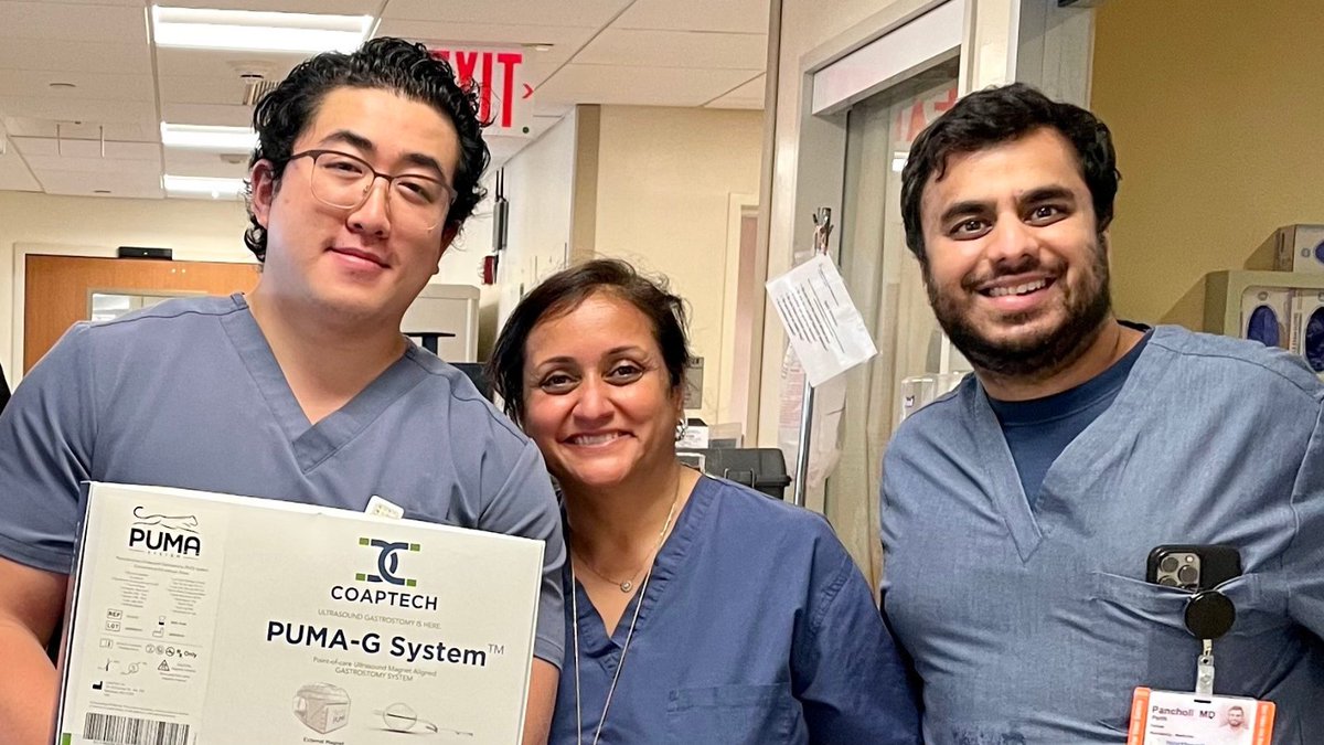 CoapTech (@coaptech) on Twitter photo Congratulations to Dr. Kelvin Wong, Dr. Parth Pancholi and <a href="/mnarasimhan/">Dr. Mangala Narasimhan</a> on two more successful PUGs in under 2 hours and their first ever TPUG (tracheostomy + PUG). Getting feeding tubes to patients when they need them! Congratulations to Dr. Kelvin Wong, Dr. Parth Pancholi and <a href="/mnarasimhan/">Dr. Mangala Narasimhan</a> on two more successful PUGs in under 2 hours and their first ever TPUG (tracheostomy + PUG). Getting feeding tubes to patients when they need them!