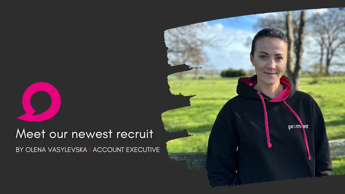 Ukrainian national Olena has joined the Prominent team, having previously worked as a marketing manager remotely across Europe following the outbreak of war.

In our latest blog, she tells us what her first week looked like:
prominentpr.co.uk/blog/meet-our-…

#AccountExecutive #PR